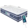 Colchão Solteiro Vit Quality Magnético Ortopédico Infravermelho + Ozonioterapia Cor: Azul com Branco - 1