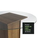 Ver imagem 6 de Conjunto Sala de Jantar Madesa Beta Mesa Tampo de Vidro Redondo 4 Cadeiras - Rustic/crema/bege