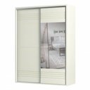 Ver imagem 1 de Roupeiro Menfis 2 Portas com Espelho Cor Off White 180cm - 66682