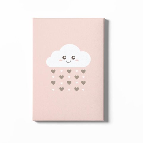 Quadro Decorativo Infantil Feminino -amor com Corações