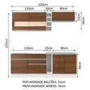 Ver imagem 4 de Armário de Cozinha Completa 220cm Branco/Rustic Parma Madesa 02