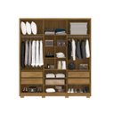 Ver imagem 4 de Guarda-roupa Estepona 6 Portas Nature Amplo Espaço Interno Casal Mdf