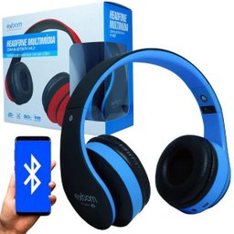 Fone Ouvido Headphone Bluetooth sem Fio Dobrável Estéreo Fm Micro SD Mp3 P2 Exbom Hf-400Bt Preto - 1