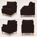 Ver imagem 6 de Kit 2 Poltronas Decorativas Serena Suede para Sala Recepção Escritório Conforto Luxo Contemporâneas