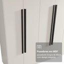Ver imagem 6 de Guarda-roupa Casal 6 Portas Batentes Saturno Madesa Branco/preto