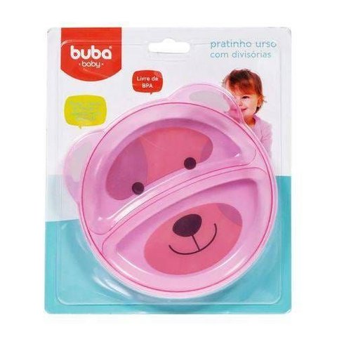 Prato Ursinho com Divisoria Rosa Buba