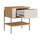 Ver imagem 4 de Mesa Cabeceira Curva 1 Gaveta Bellagio Cinamomo/Off White