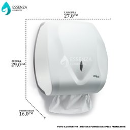 Dispenser Toalheiro Papel Toalha Velox Branco Premisse C19533 - 4