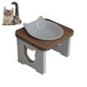 Comedouro Elevado Pet Mdf Gato - Porcelana Felino - 1