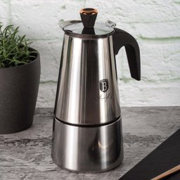 Cafeteira Aço Inox 6 Xícaras 300ml Cafeteira Italiana Café Cozinha Coffe Italiano Berlinger Haus - 2