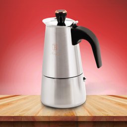 Cafeteira Aço Inox 6 Xícaras 300ml Cafeteira Italiana Café Cozinha Coffe Italiano Berlinger Haus - 3