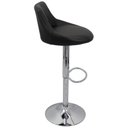 Ver imagem 4 de Kit 3 Banquetas Milano Carmel Estofada Giratória C/ Regulagem - Preto