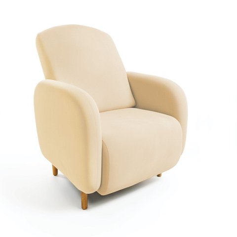 Poltrona Amamentação Madeira Jhessy Suede D03 - D'rossi