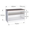 Balcão Organizador Brut 80Cm Branco/Tamarindo - Cozimax Home - 2