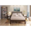 Ver imagem 1 de Quarto Casal Completo 4 Peças (cama de Cm8009 + 2 Mesas Cabeceira Az1016 + Sapateira Az1006) Nogal/