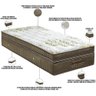 Colchão Solteiro 88x188 Espuma Viscogel D45 Molas Gold Ultra Gel Dourado Branco - Ortobom - 2