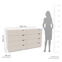 Ver imagem 2 de Cômoda Organizadora 150cm com 8 Gavetas 240820 Linha Porto Politorno