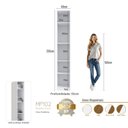 Ver imagem 3 de Módulo Guarda-Roupa 40cm 1 Porta em MDF Integrato Freijó e Branco