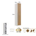 Ver imagem 4 de Módulo Guarda-Roupa 40cm 1 Porta em MDF Integrato Freijó e Branco