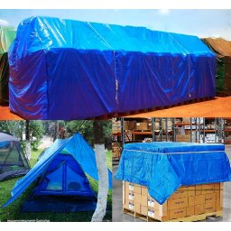 Lona Plástica Caminhões Festa Eventos Impermeavel Azul 3x5 m - 3