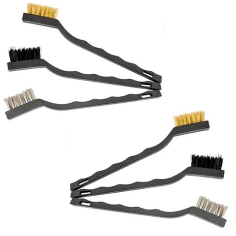 Kit 2 Mini Escova de Aço Limpeza Jogo com 3 Peças - Starfer