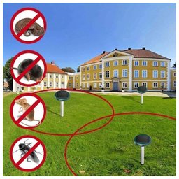 Repelente Solar Ultrassonico Mosquito Praga Roedores Cobra Rato Quintal Jardim Externo Mundo LGBT BS - 6