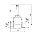 Ver imagem 2 de Base para Registro de Pressão 1416 3/4 Acionamento 1/4 de Volta Meber Metais