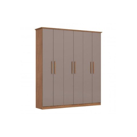 Guarda Roupa Casal 6 Ptas e 3 Gavetas Cover Nat/Avela Henn