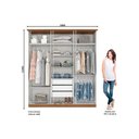 Ver imagem 2 de Guarda Roupa Casal 6 Ptas e 3 Gavetas Cover Nat/Avela Henn