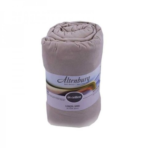 Enxovais Cama Adulto Solteiro Lençol Avulso Altenburg -Malha In Cotton com Elastico King Bege