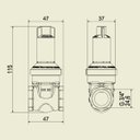 Ver imagem 3 de Base para Registro Meber 1509 3/4" com Gaveta Cromado