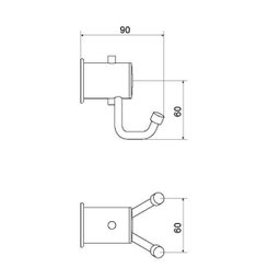 Cabide Duplo 407 C 40 Meber Metais - 2