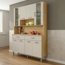 Ver imagem 1 de Cozinha Compacta 8 Portas 2 Gavetas 121cm com Vidro