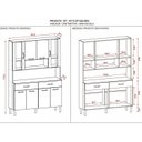 Ver imagem 3 de Cozinha Compacta 8 Portas 2 Gavetas 121cm com Vidro
