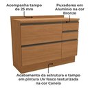 Ver imagem 3 de Balcao com Tampo 1p 4g 120 Cm Maxxi G746 Canela Kappesberg Canela