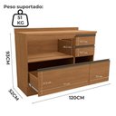 Ver imagem 4 de Balcao com Tampo 1p 4g 120 Cm Maxxi G746 Canela Kappesberg Canela