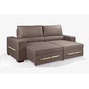 Ver imagem 3 de Sofá Retrátil e Reclinável 2.30m Estilo Estofados - Chayene com Softgel D33 Linho "marrom"