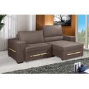 Ver imagem 1 de Sofá Retrátil e Reclinável 2.30m Estilo Estofados - Chayene com Softgel D33 Linho "marrom"