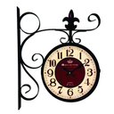 Ver imagem 1 de Relógio Estação Dupla Face Retrô Preto em Metal