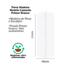 Ver imagem 4 de Kit Porta Camarão 0,90x2,10m Primer Branco + Kit Celeiro Camarão Cantoneira Preto