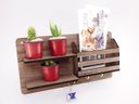 Ver imagem 1 de Porta Chaves Carta e Organizador Decorativo Ripas Madeirado Claro mdf 6mm
