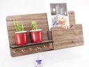 Ver imagem 1 de Porta Chaves Carta e Organizador Decorativo Madeirado Carvalho
