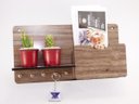 Ver imagem 2 de Porta Chaves Carta e Organizador Decorativo Madeirado Carvalho