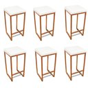 Ver imagem 1 de Banqueta Alta para Cozinha Industrial Kit 6 Nick Bronze e Sintético d03 - D’Rossi