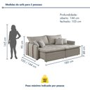 Ver imagem 3 de Sofá Cama em Madeira Eucalipto 180cm Detroid Yescasa