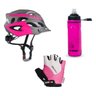 Capacete Ciclismo Feminino Gta + Garrafa Térmica + luva Arbok - G - 1