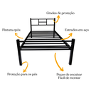 Ver imagem 4 de Cama Solteiro em Aço Tubular Reforçada Qualidade Resistente