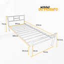 Ver imagem 2 de Cama Solteiro em Aço Tubular Reforçada Qualidade Resistente