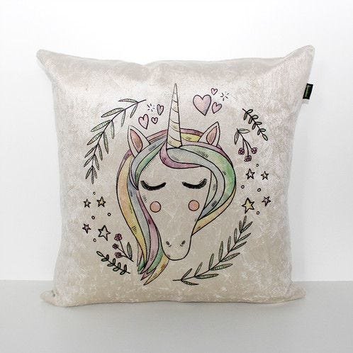 Capa de Almofada Unicornio 45x45 Cortbrás  - 1