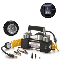 Mini Compressor Ar Pneu Carro Bicicleta 12v Automotivo Portátil com Lanterna (COMP-3) - 1